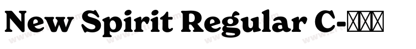 New Spirit Regular C字体转换